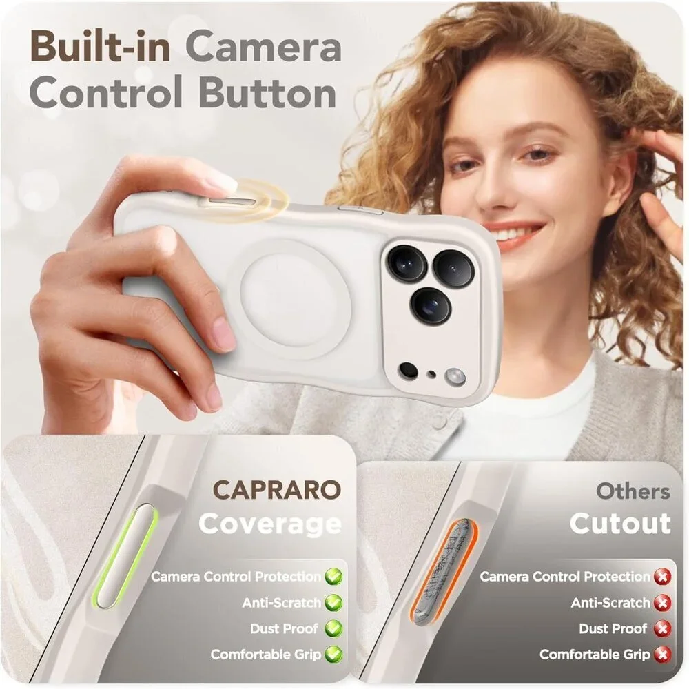 Women Stone Iphone 17 Pro Max Case Full Camera Protection Mag Safe